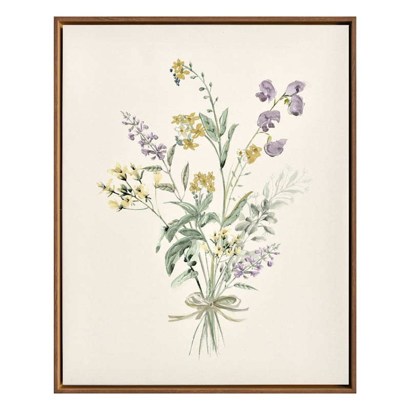 Framed Floral Canvas Wall Art, 16x20 | At Home