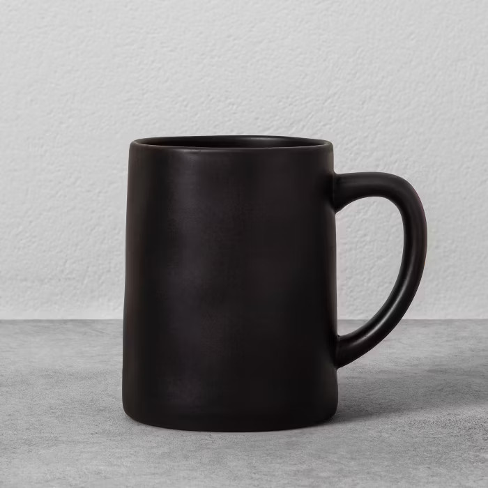 16oz Solid Matte Stoneware Mug Black - Hearth & Hand™ with Magnolia | Target