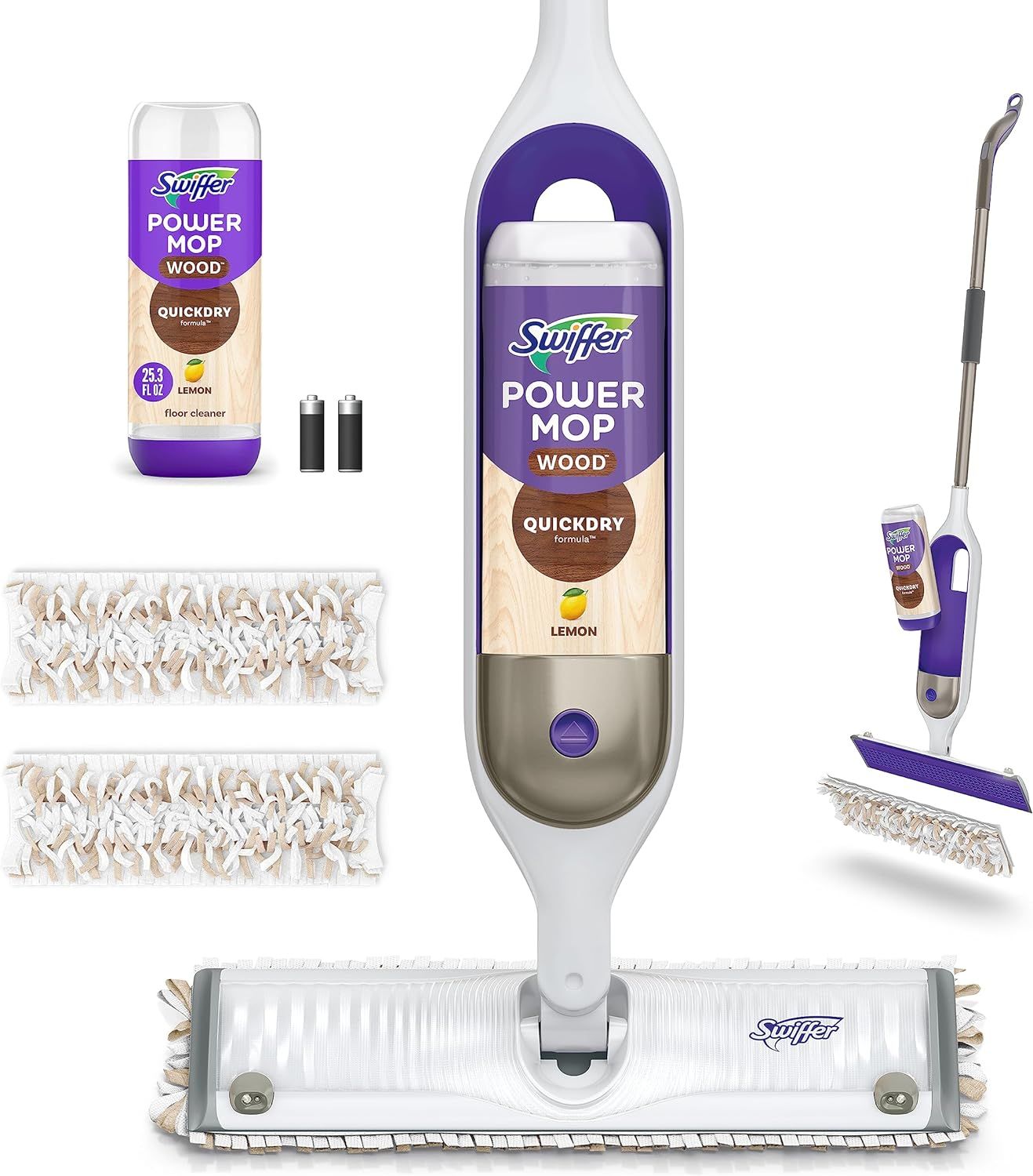 Swiffer PowerMop Wood Mop Kit for Wood Floor Cleaning, Quickdry Solution w/Lemon Scent, Kit Inclu... | Amazon (CA)