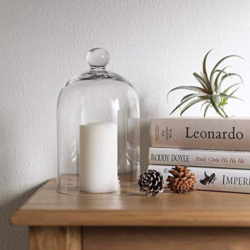 5.1"X8.9" Clear Glass Display Dome Cloche Bell Jar Tabletop Decorative Case covered plants/food | Amazon (US)