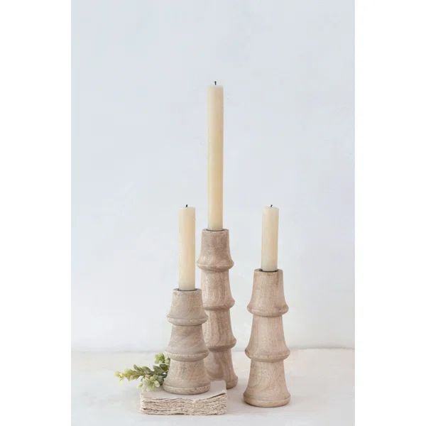 Wood Tabletop Candlestick | Wayfair North America