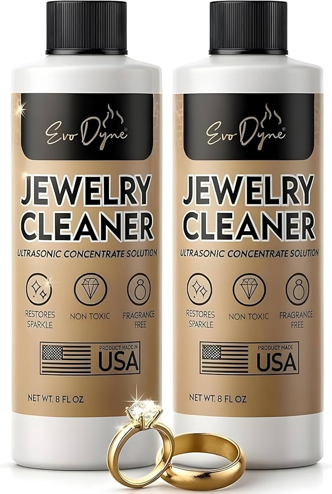 Ultrasonic Jewelry Cleaner Solution (16oz) Concentrated Jewelry Cleaner for Diamonds, Gold, Silve... | Amazon (US)