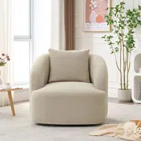 Bodhe Upholstered Swivel Barrel Chair | Wayfair North America
