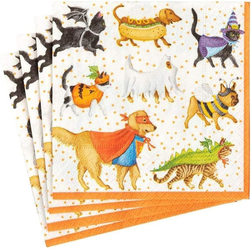 Caspari Pets in Costume Paper Luncheon Napkins - 20 Per Package | Amazon (US)