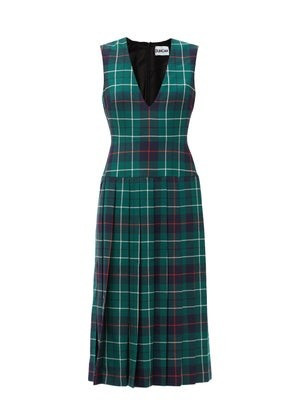 The Vogelson V-neck pleated tartan wool dress | Matches (UK)
