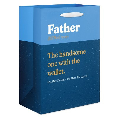 Large Father's Day Gift Bag, Funny Message 1 Bag 13" x10" | Target
