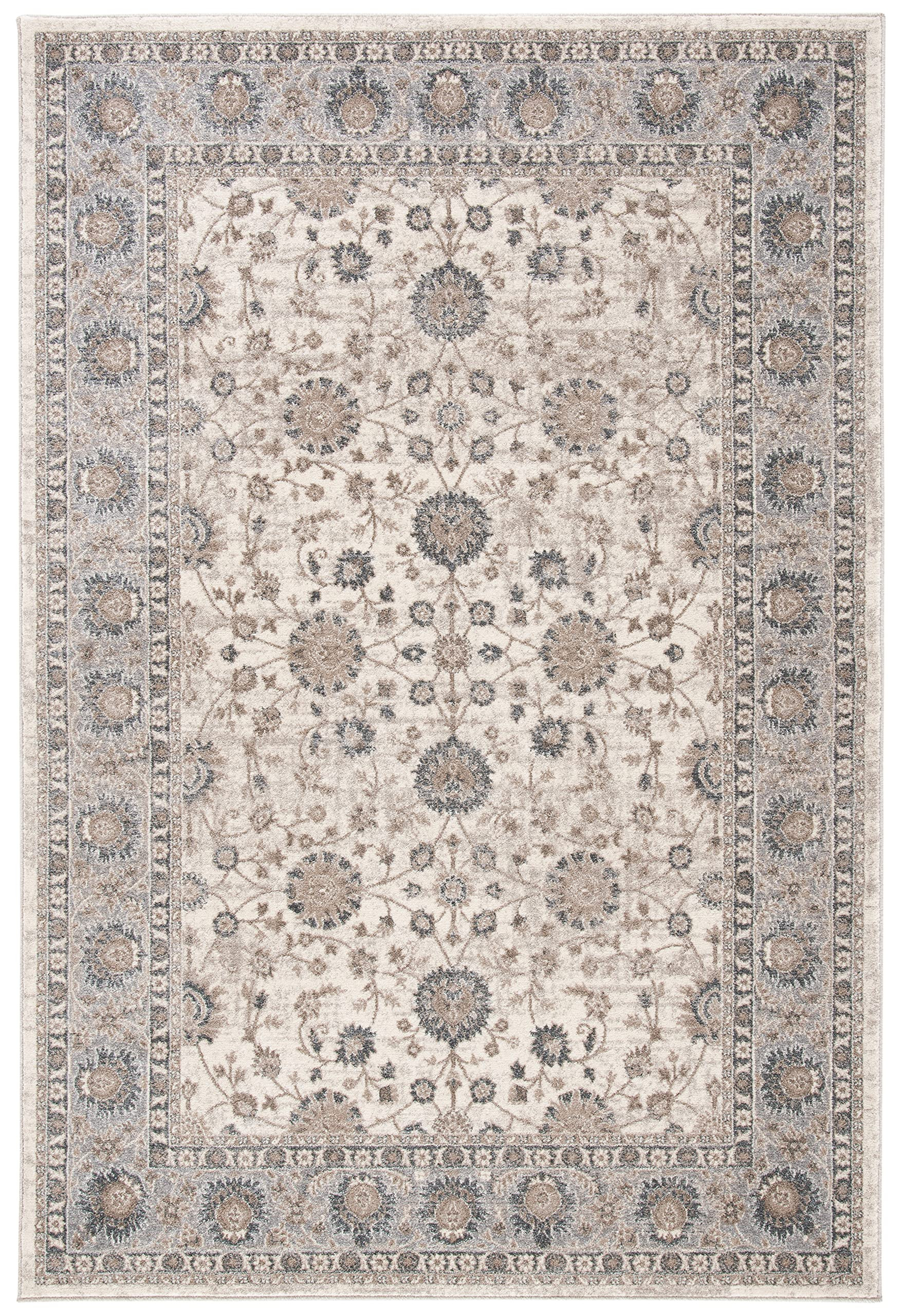 SAFAVIEH Sofia Collection 8' x 10' Ivory/Grey SOF330D Boho Tribal Oriental Distressed Non-Sheddin... | Amazon (US)