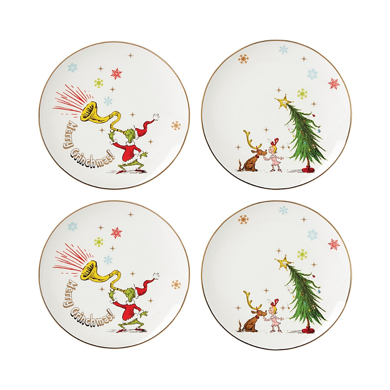 Lenox Grinchie Gifts Accent Plates, Set of 4 | Bloomingdale's (US)