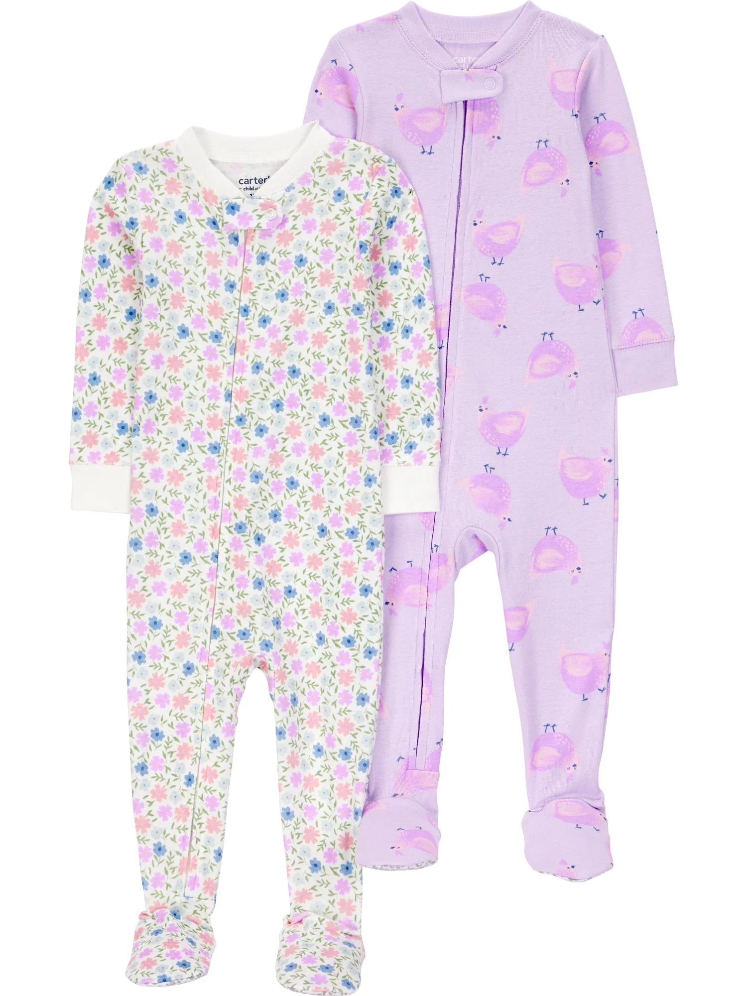 Carter's Child of Mine Toddler Pajama, 2-Pack, One-Piece, Sizes 12M-5T | Walmart (US)