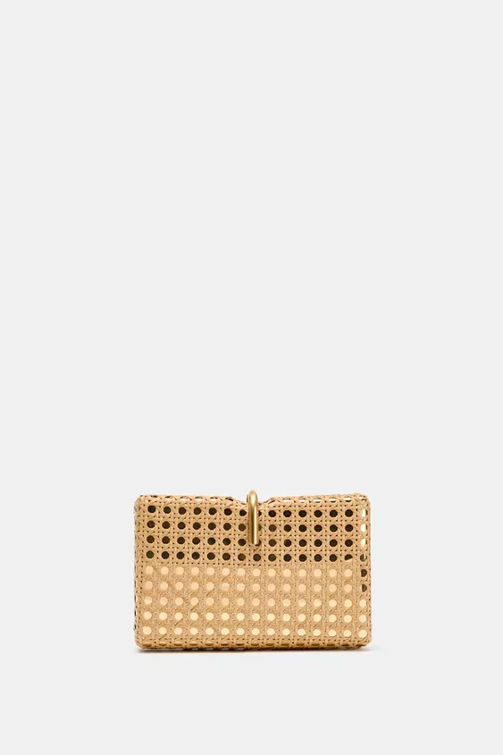 METALLIC RIGID BOX BAG | Zara Canada