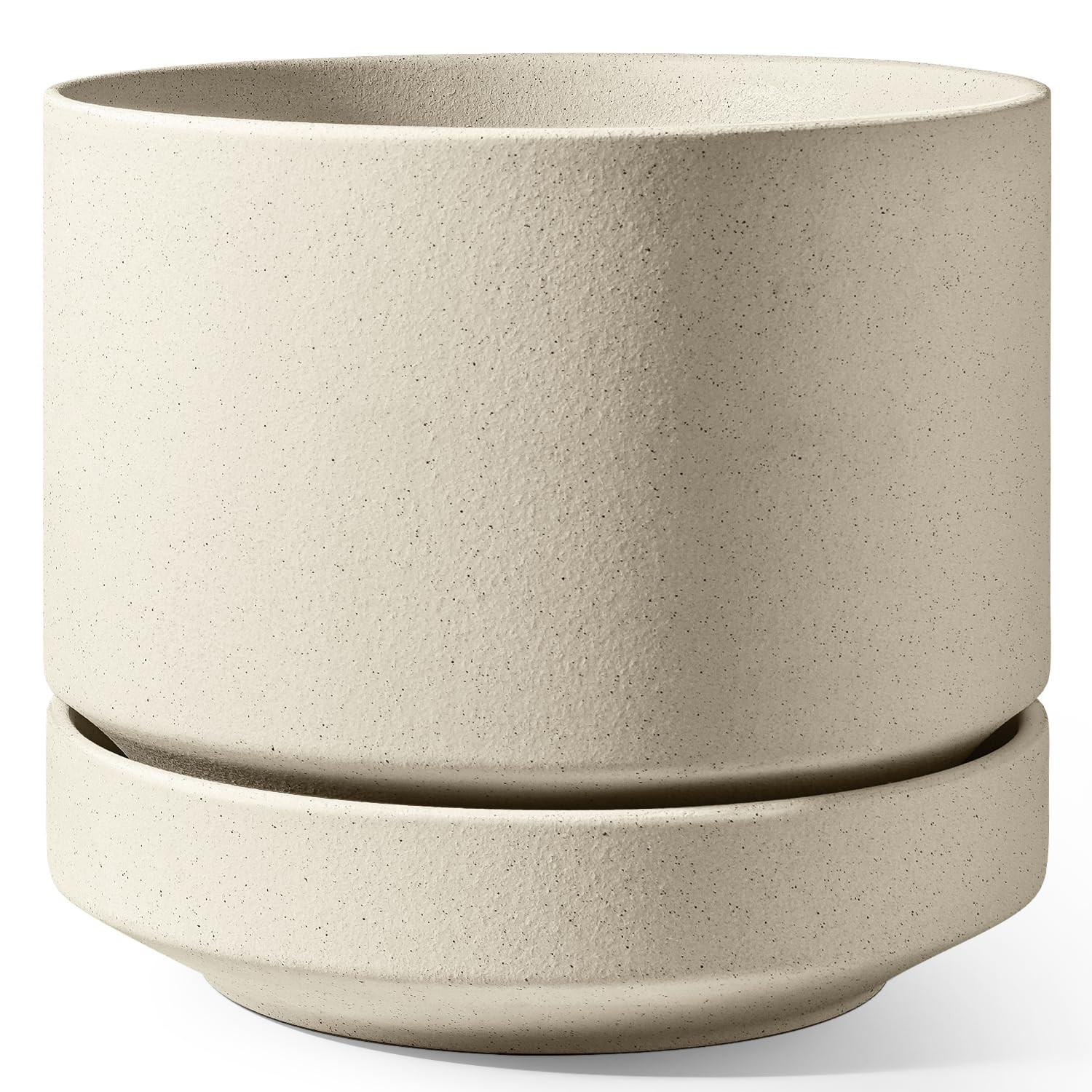 LE TAUCI Large 14 Inch Plant Pot with Saucer | Ceramic Outdoor & Indoor Big Planter Pot | Drainag... | Amazon (US)
