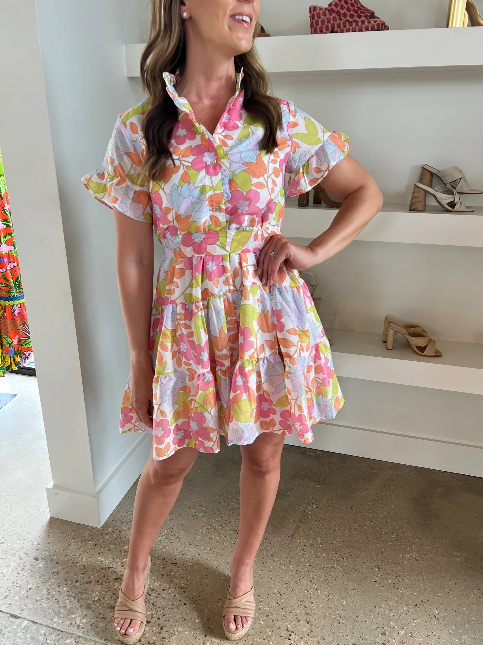 Floral Ava Mae Button Up Dress | Amor lafayette