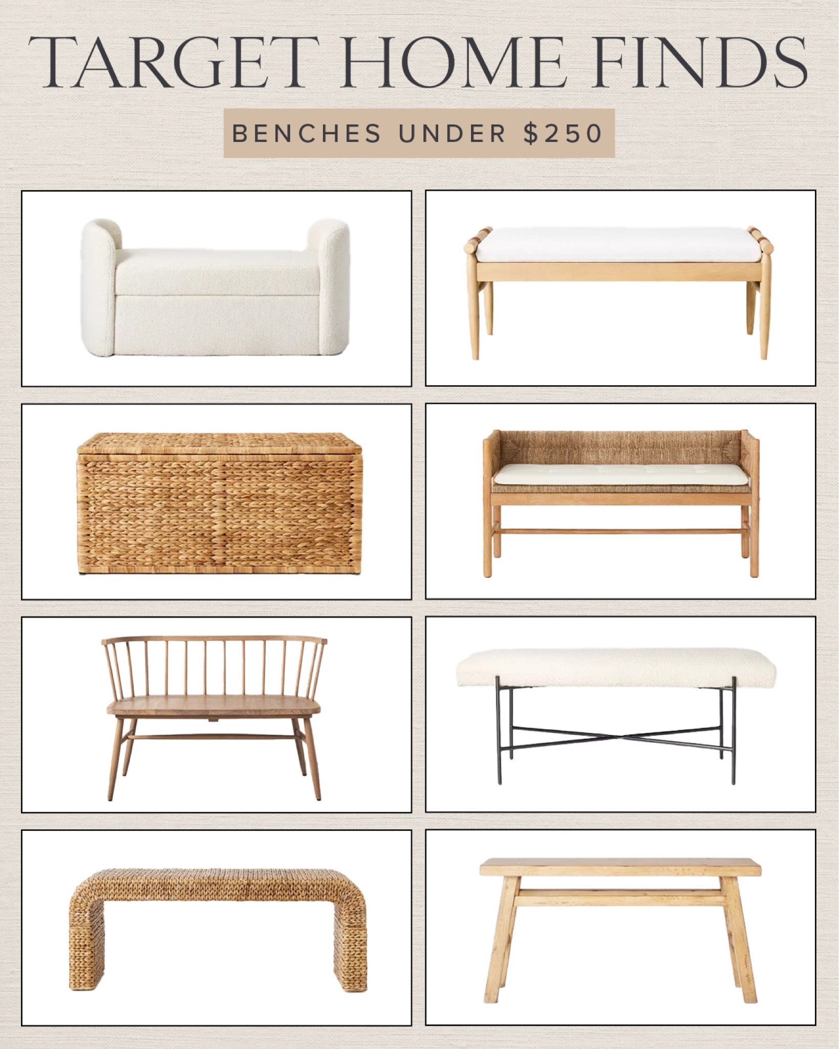 TARGET \ bench finds!

Home
Decor
Bedroom
Entry 

#LTKhome