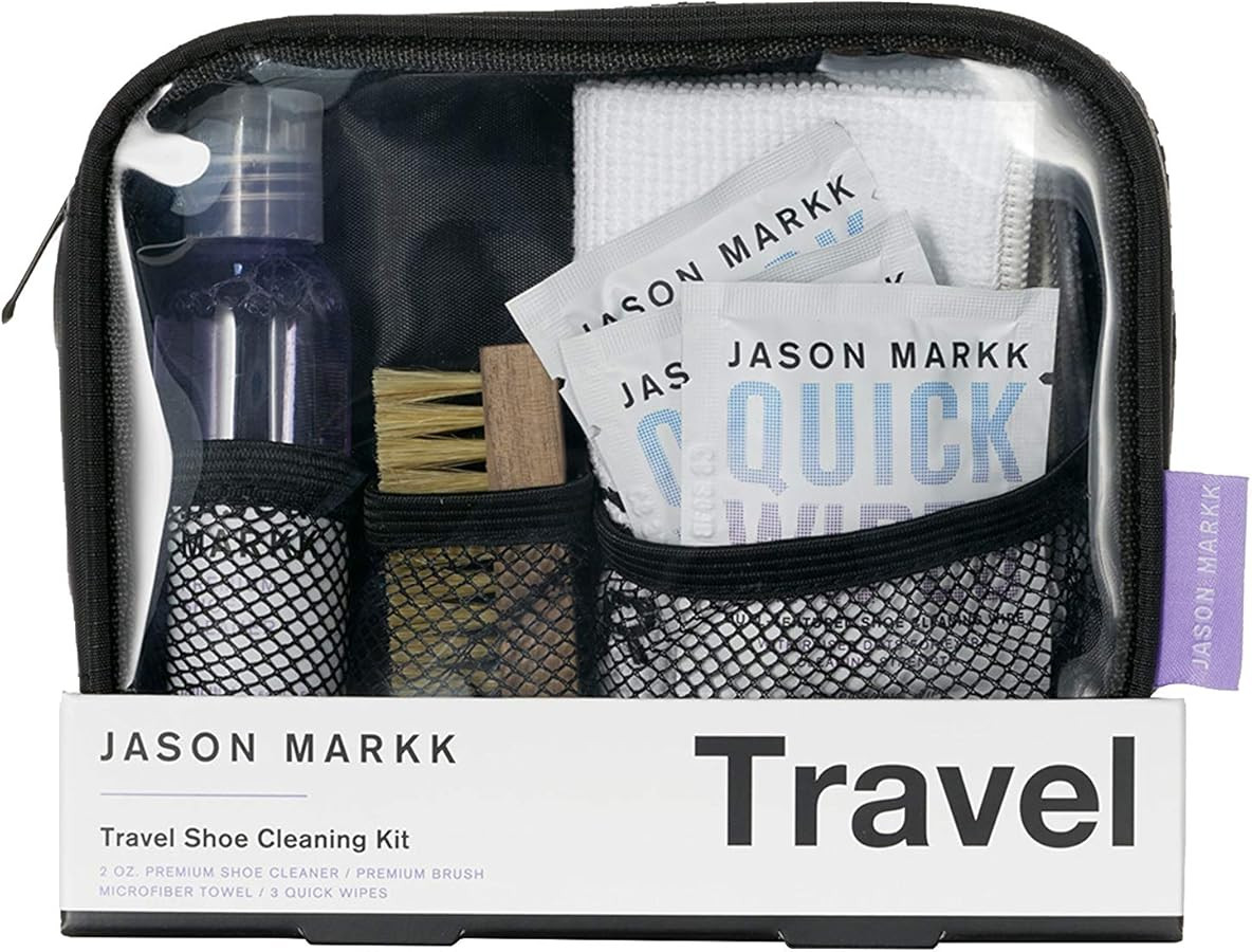 Jason Markk Travel Shoe Cleaning Kit, Shoe Cleaner, 5-Piece Set, Travel Size Sneaker Care, Ideal ... | Amazon (US)