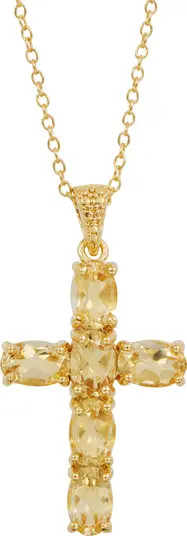 Citrine Cross Pendant Necklace | Nordstrom Rack