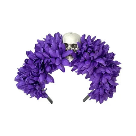 Lilgiuy Halloween Skull Ornament for The Dead Ghost Festival Hair Hoops Ghost Festival Stained Rose Headbands Festival Party Clearance under $1 | Walmart (US)