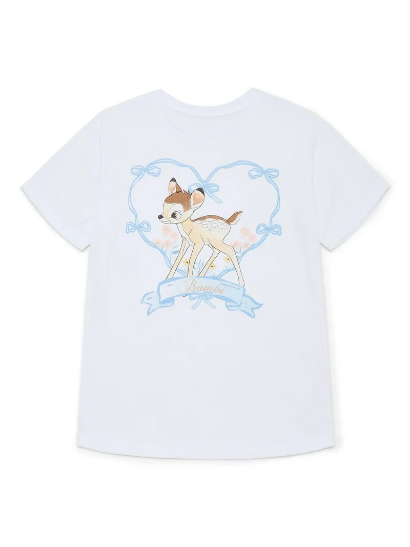 Disney Bambi Girls Short Sleeve Graphic T-Shirt, Sizes 4-16 | Walmart (US)