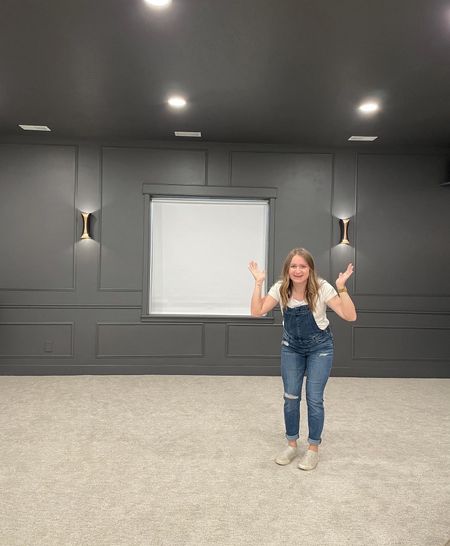 Part 2 of my home theater! I love the way the sconces changed the look of this room! I added some picture frame moulding and it looks so good! 

#LTKfamily #LTKhome