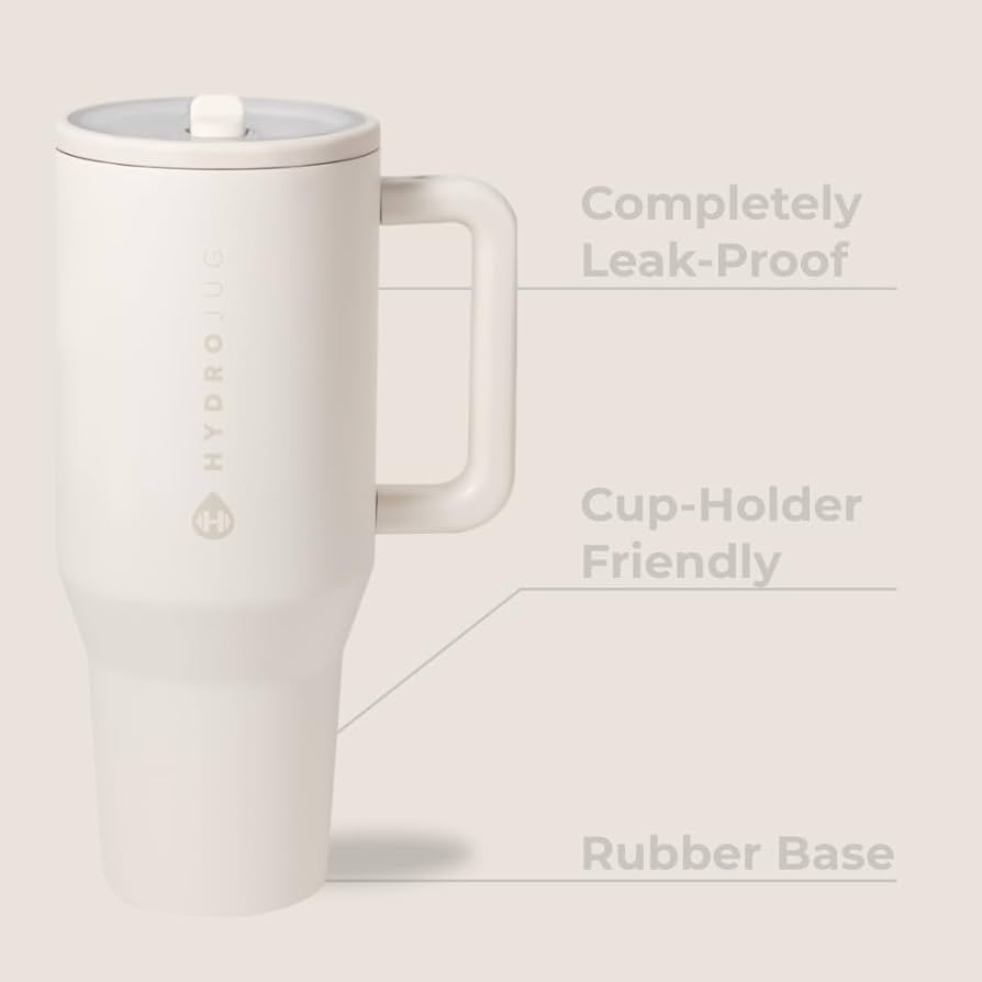 HydroJug Traveler - 32 oz Water Bottle with Handle & Flip Straw - Fits in Cup Holder, Leak Resist... | Amazon (US)