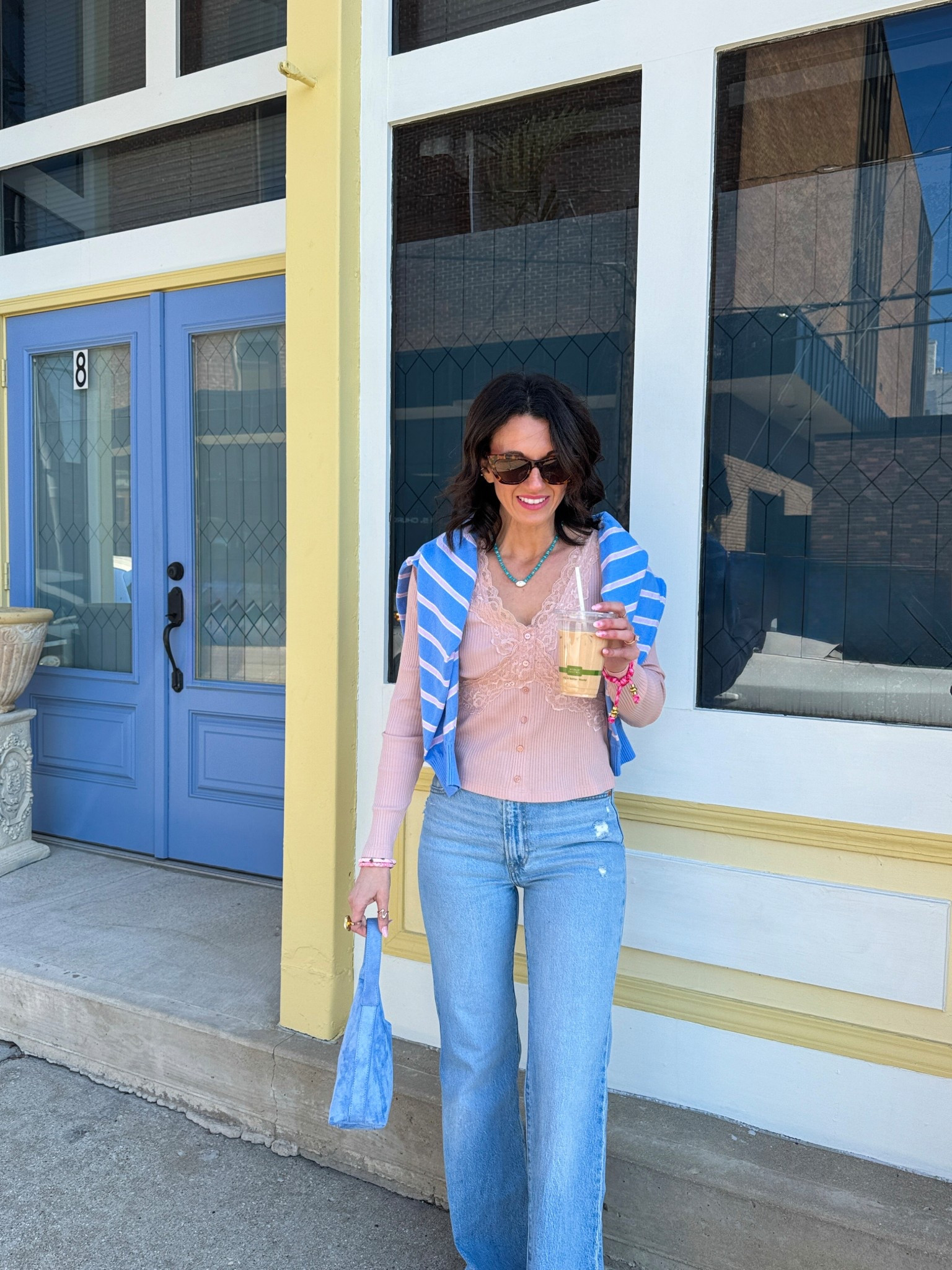 Baublebar 
Sweater
Pink
Old navy
Suede
Blue 
Handbag

#LTKSeasonal #LTKSaleAlert #LTKootd