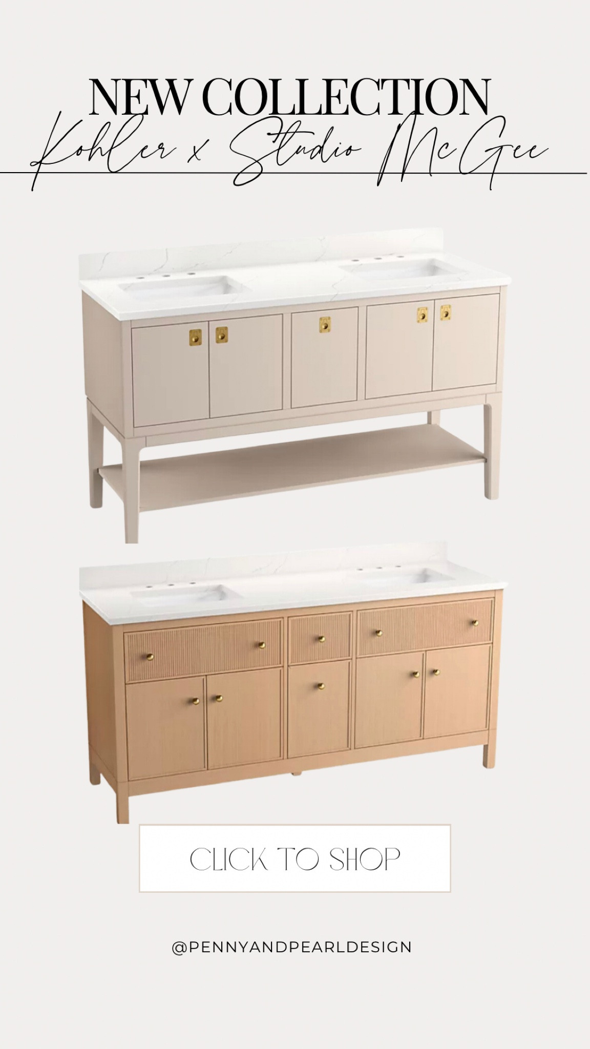 Studio McGee launched a new collection with Kohler today and I couldn’t be more excited! The line consists of bathroom and kitchen lighting, faucets, mirrors, plumbing fixtures, hardware and vanities and it’s all pure perfection. Shop the collection and follow @pennyandpearldesign for more home style finds!✨



#LTKhome #LTKstyletip #LTKsalealert