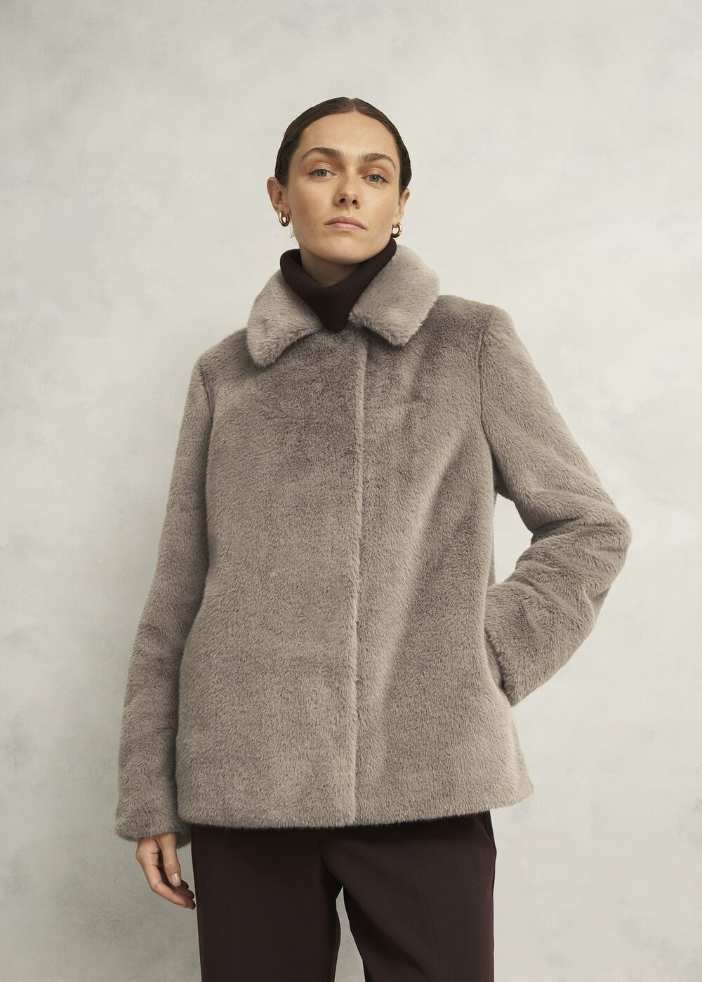 Dania Faux Fur Coat | Hobbs UK | | Hobbs