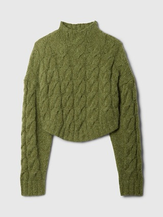Gap × Cult Gaia Cropped Cable-Knit Sweater | Gap (US)