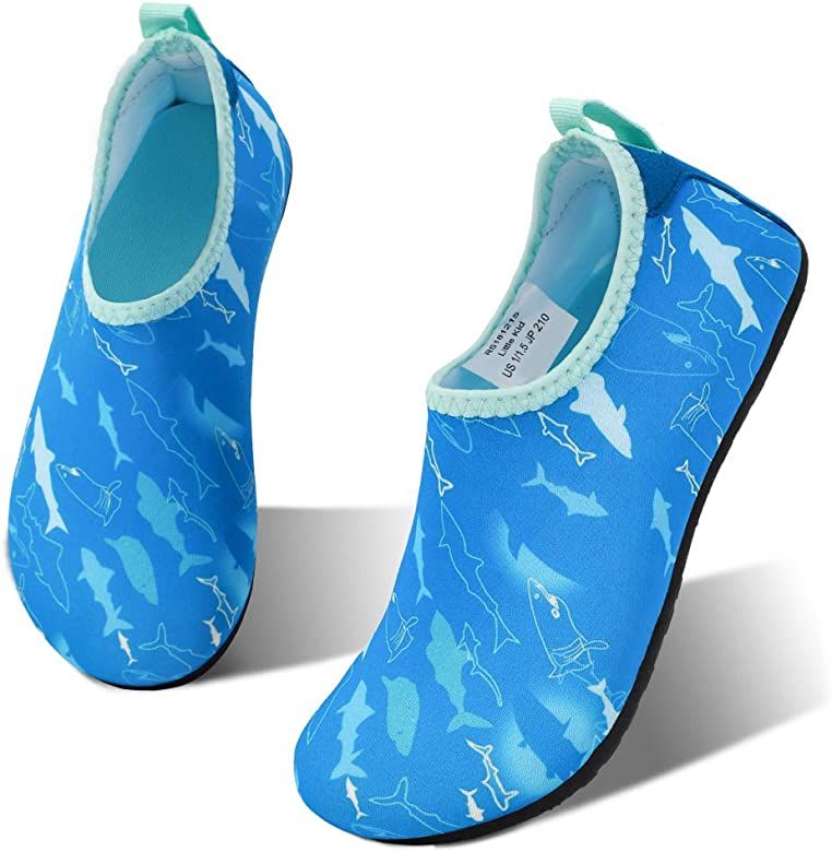 hiitave Kids Water Shoes Non-Slip Quick Dry Swim Barefoot Beach Aqua Pool Socks for Boys & Girls ... | Amazon (US)