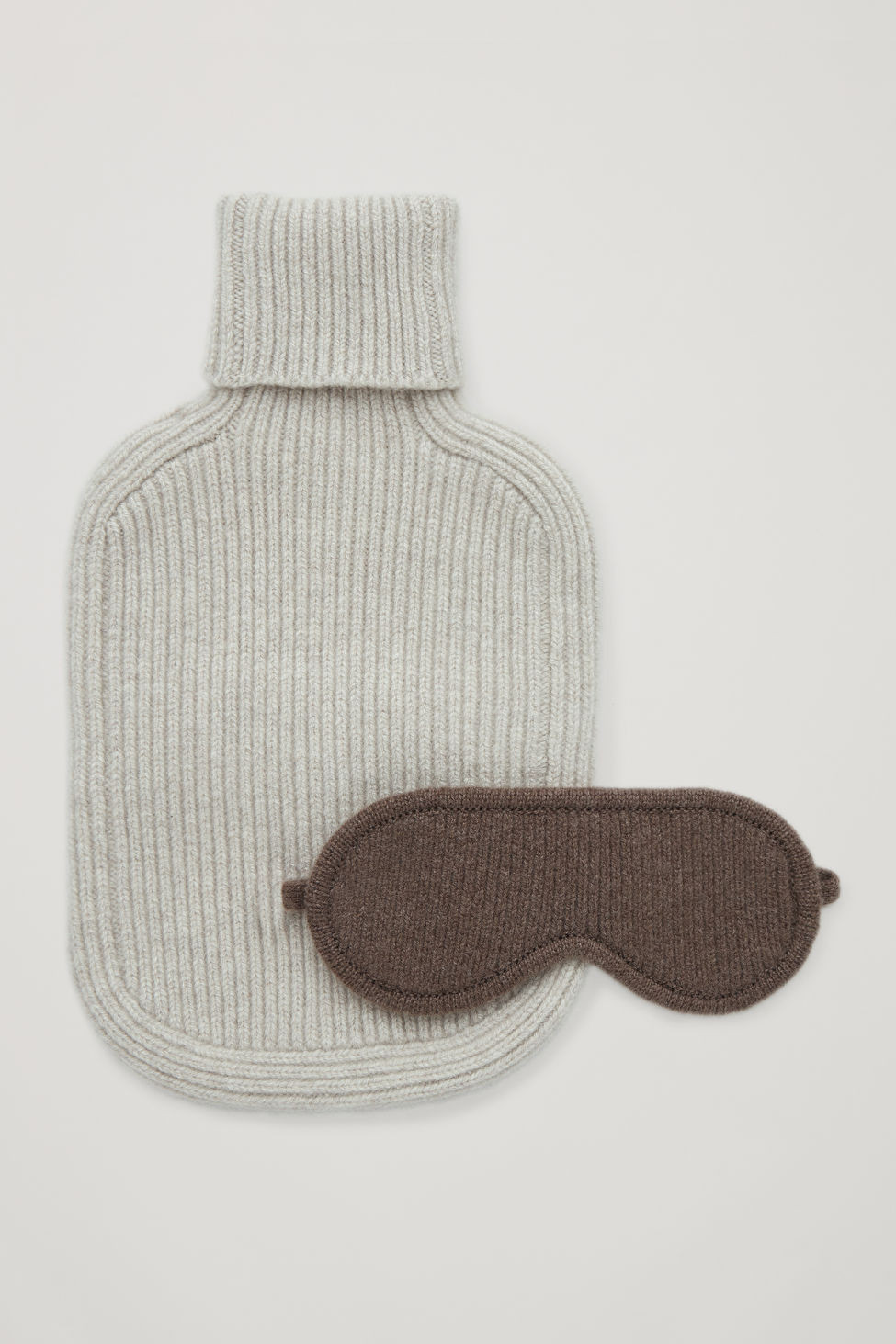 EYE MASK AND HOT WATER BOTTLE COVER SET - LIGHT BEIGE / BROWN - Underwear - COS | COS (US)