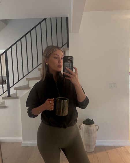 SUNDAY OOTD - loving this set from @Alythactive in the color of the season, olive. Quality is amazing! They have free shipping over $80 and free returns, in case you wanna try out different sizes, but their sizing has been really consistent for me and I’m almost 6 months pregnant. 

Pullover - size small, TTS (so luxe!) and works with the bump 
High rise leggings - size M, TTS  (so comfy, love that they’re ribbed, works with the bump) 

Athleisure 
Exercise outfit 
Matching set 
Lounge set 
Comfortable travel outfit 
Spring outfit 
Maternity 
Maternity leggings 

#liketkit #ad 

#LTKfitness #LTKActive #LTKbump