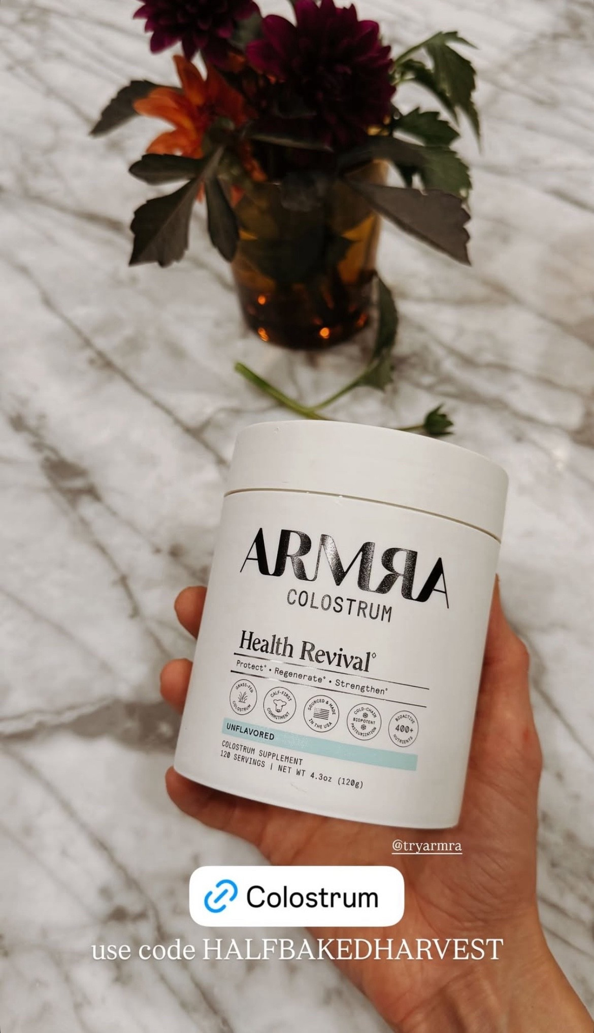 You can use my code HALFBAKEDHARVEST to save on your ARMRA colostrum. 🤍

#LTKSaleAlert #LTKHome #LTKActive