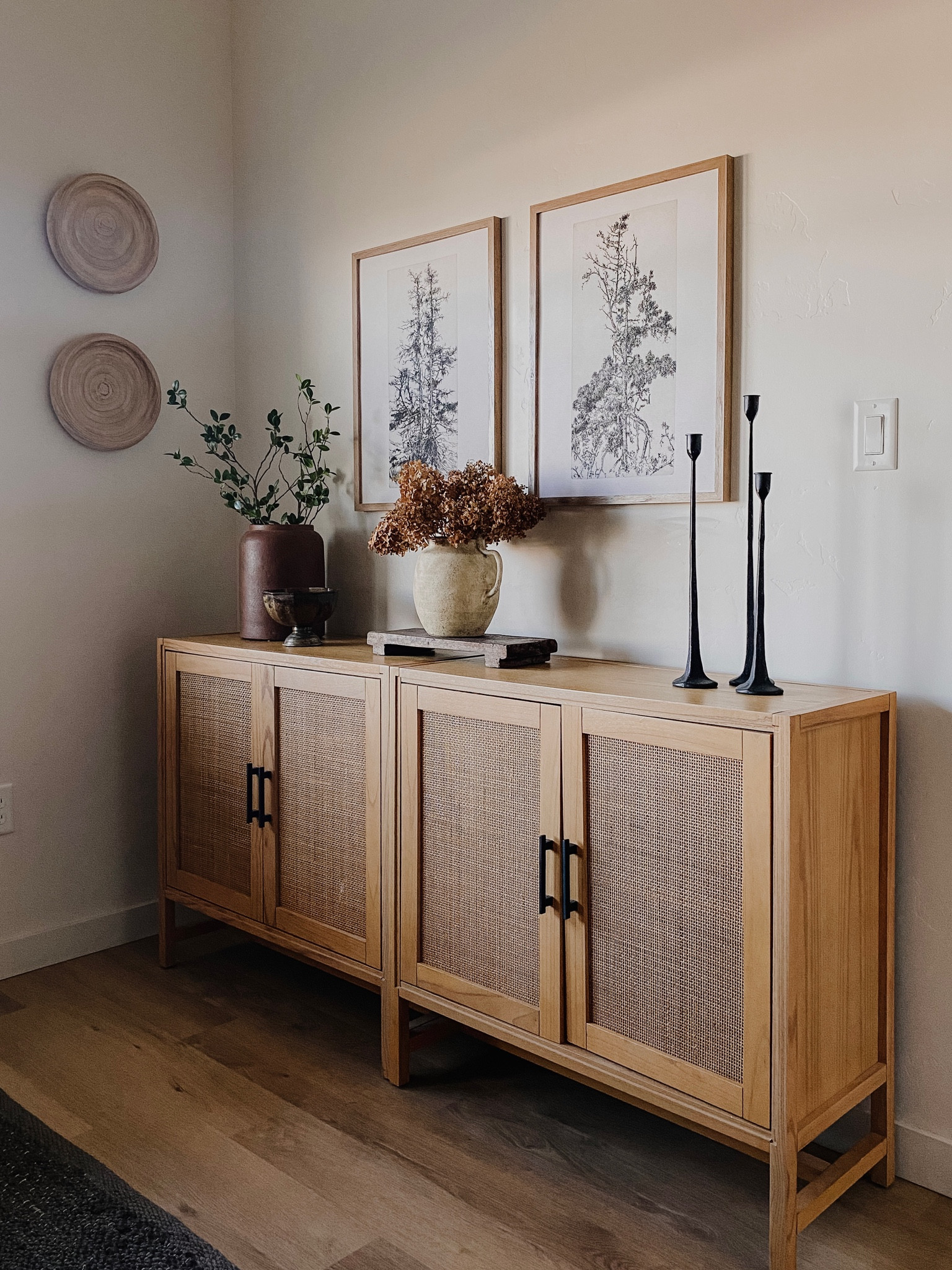 Target sale, wicker 2-door cabinet, console table, sideboard