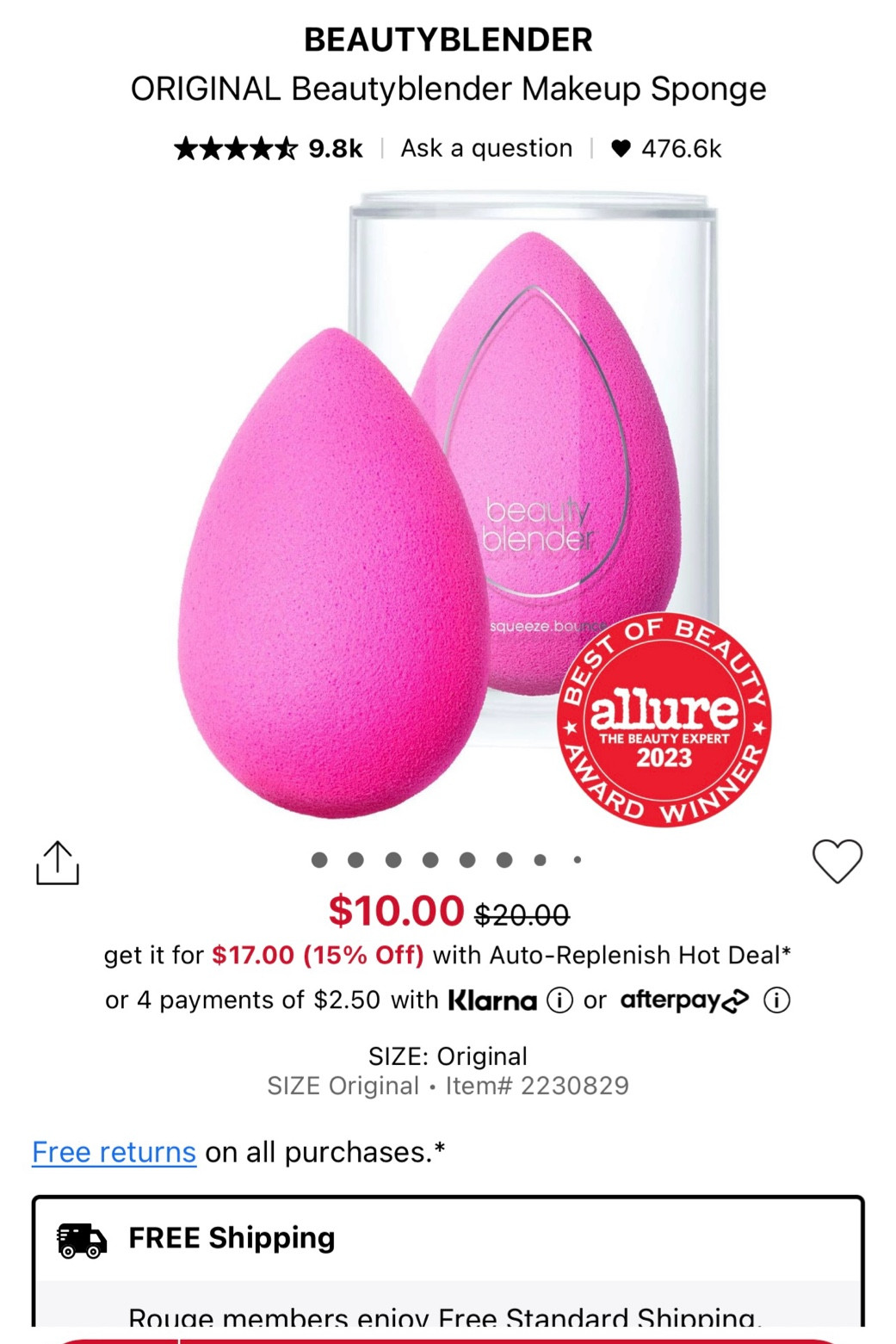 sale alert at Sephora! They and Ulta are having tons of deals everyday but today the OG beauty blender is 50% off! 

#salealert #sephorasale #beautyblender #sephorasalealert #ltksale #beautysale #sephora 

#LTKBeauty #LTKSaleAlert #LTKFindsUnder50