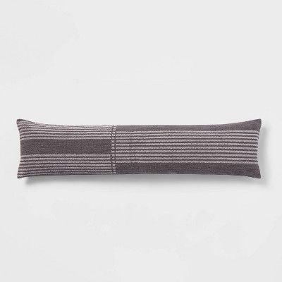 Lumbar Modern Stripe Decorative Throw Pillow Gray - Threshold™ | Target