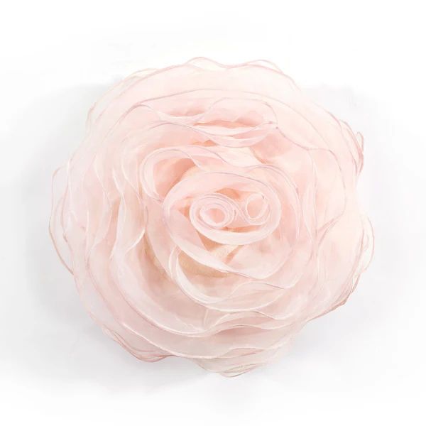 Ruffle Flower Layer Round Decorative Pillow | Lush Decor