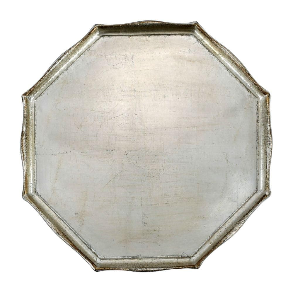 Vietri Florentine Wooden Accessories Platinum Octagonal Tray, Serving Platter, Table Decor | Amazon (US)