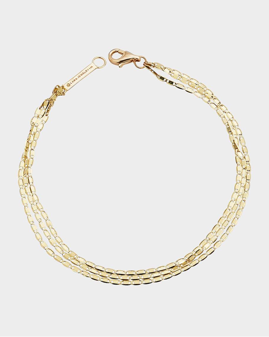 LANA 14K Gold Malibu 3-Strand Bracelet | Neiman Marcus