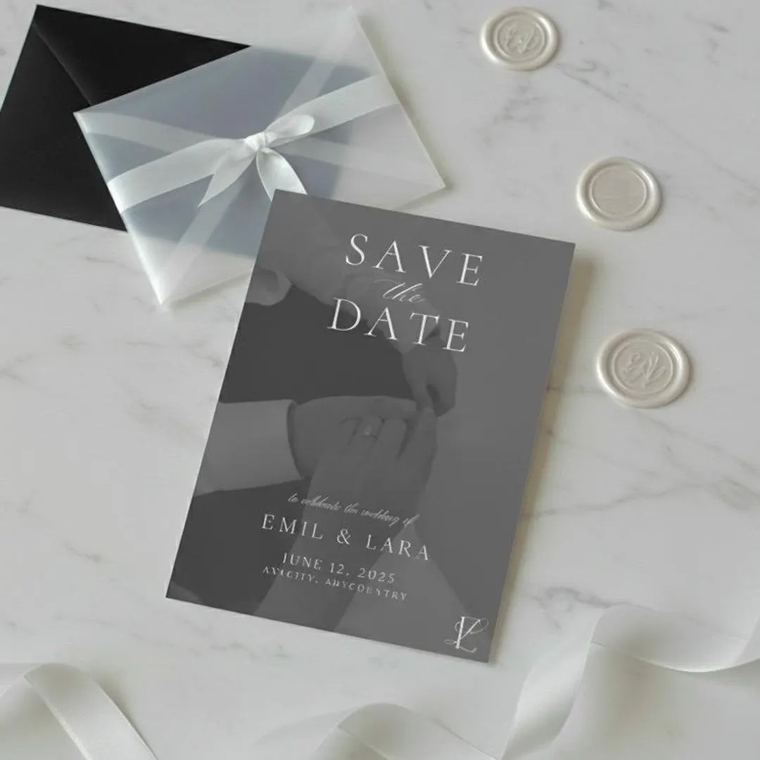 Modern minimalistic Save the Date template: editable Canva Design (A5 digital Download) - Etsy.de | Etsy (US)