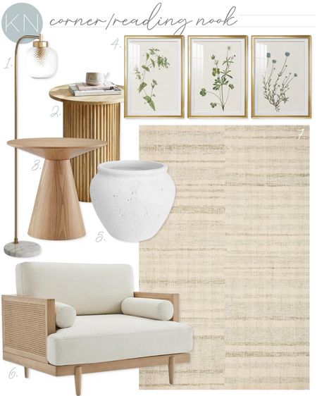 What may be one of my favorite finds ever is this wide cane sided chair that has a perfect 5* rating. It pairs perfectly with a wooden end table and neutral area rug. I also love this botanical print set, glass globe floor lamp and this stoneware table vase that comes in both white and black. home decor living room decor sitting room decor seating lighting Wayfair find

#LTKhome #LTKstyletip #LTKsalealert