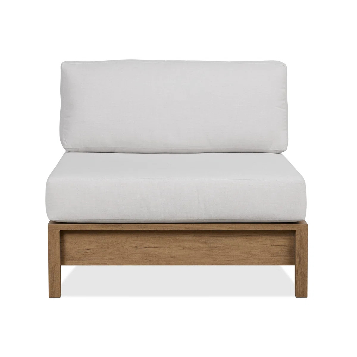 Stratton Armless Outdoor Patio Lounge Chair In Beechwood With Sunbrella Cushions By Real Flame | Wayfair North America