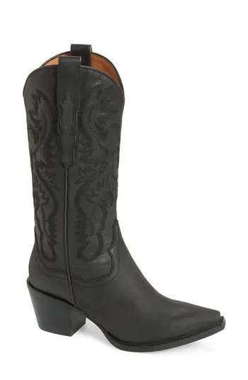 Jeffrey Campbell Dagget Western Boot in Black Wash at Nordstrom Rack, Size 6 | Nordstrom Rack