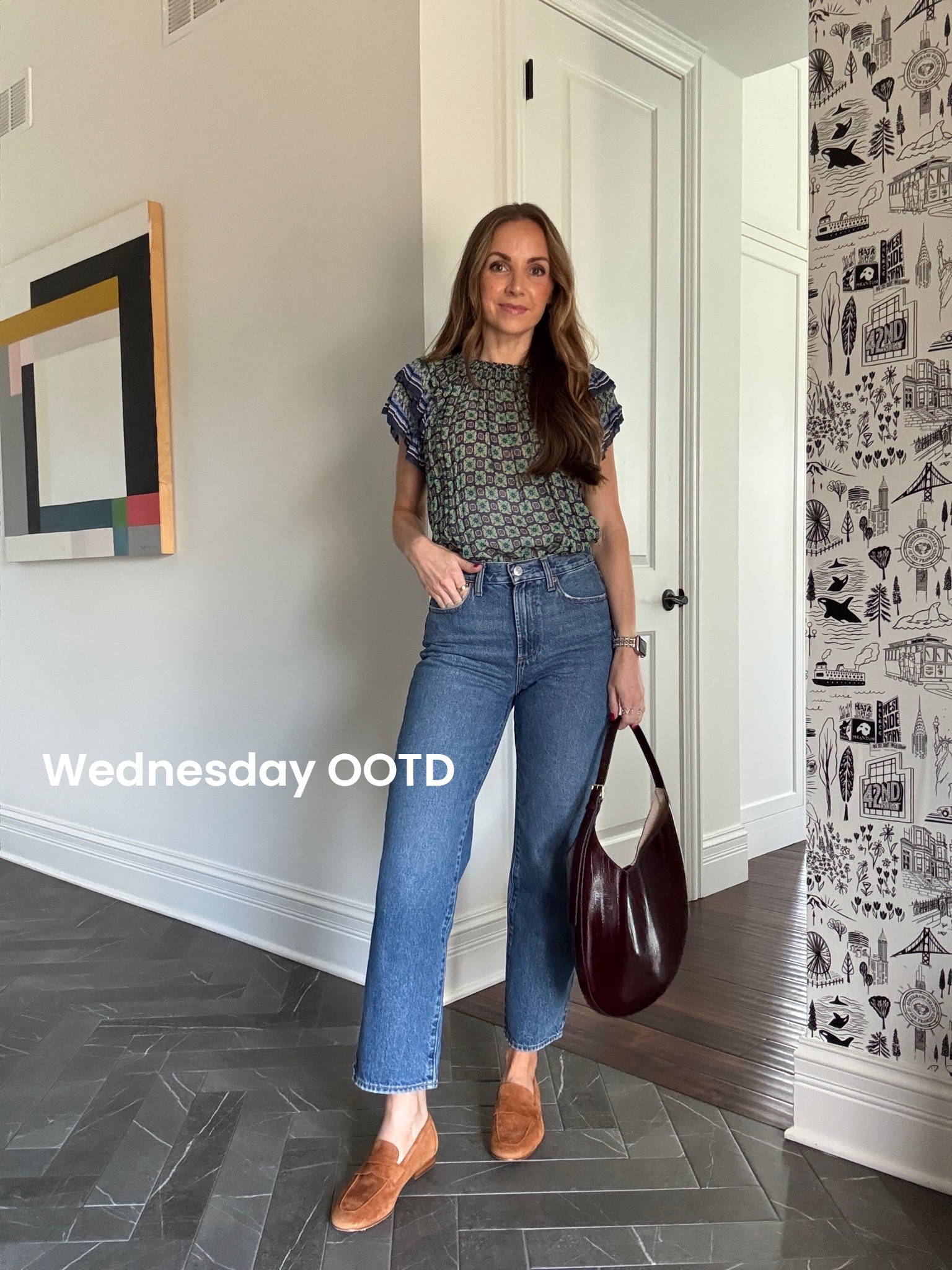 Wearing my normal 26 in the jeans. They don’t stretch! I’m in the regular length and I’m 5’6”. Wearing a size small in the top. Get your normal size! Shoes run a tiny bit small, I’d size up if you’re in between sizes. @quince @evereve

#LTKootd #LTKgrwm #LTKSeasonal