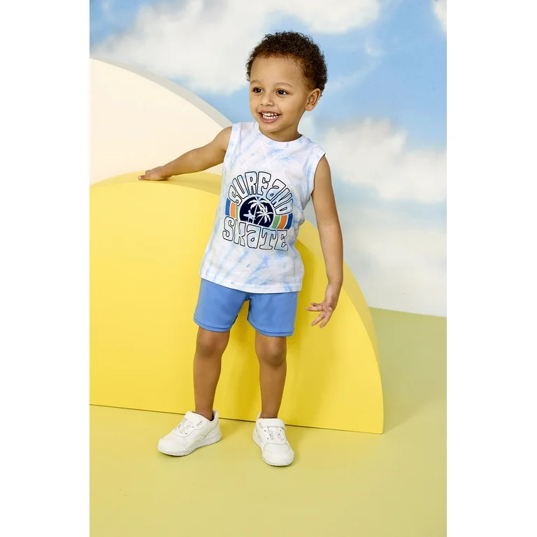 Garanimals Toddler Boy Print Graphic Jersey Muscle Tank, Sizes 18M-5T | Walmart (US)