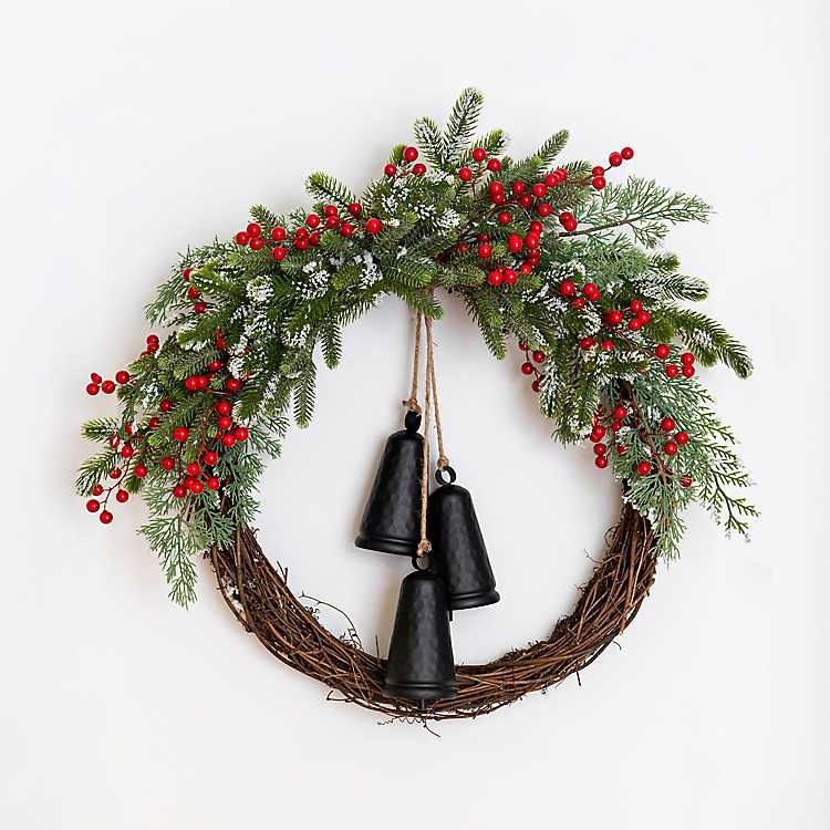 Cypress Pine and Berry Bell Wreath | Kirkland's Home