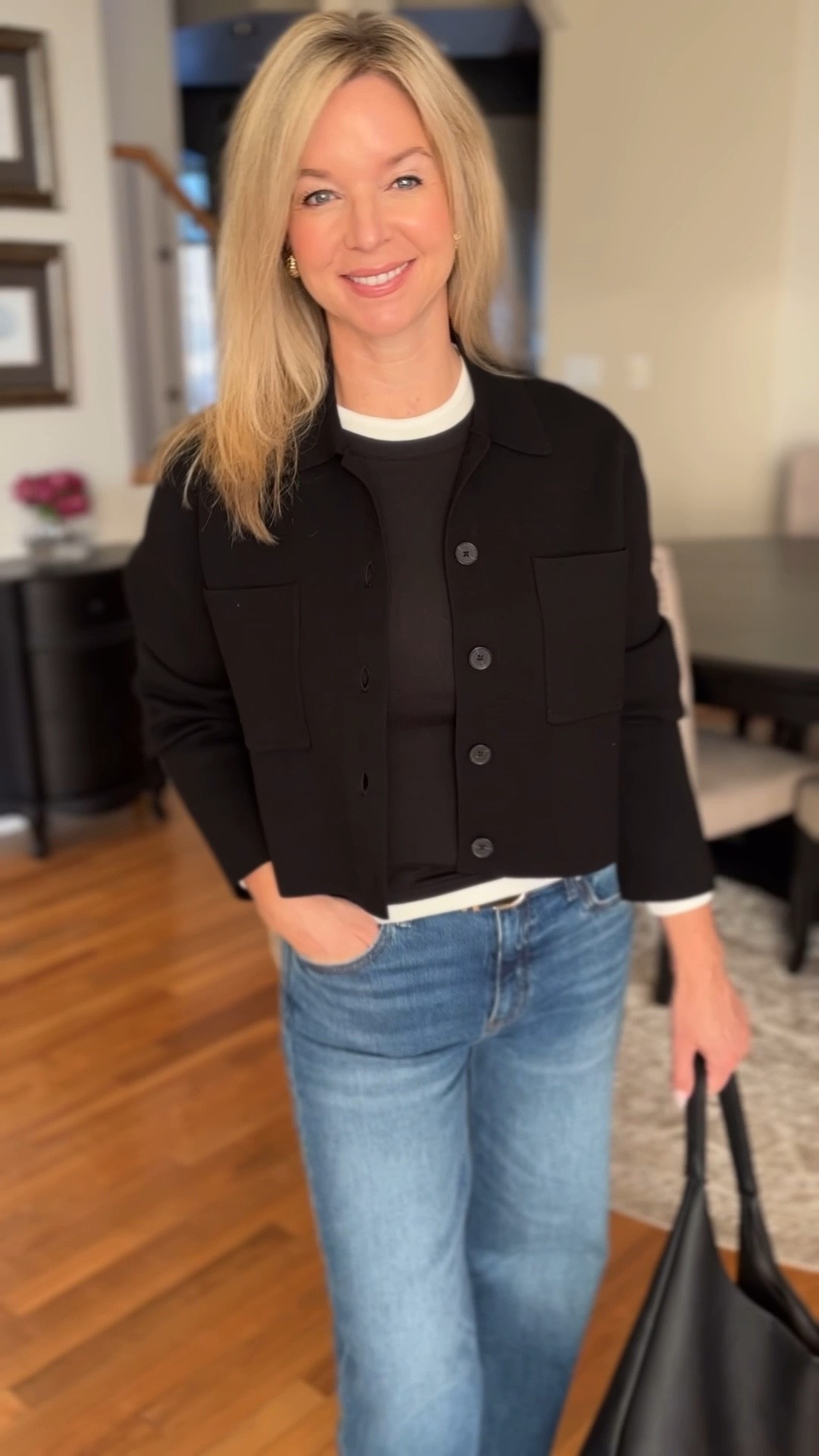I was in the US recently and stumbled upon this long sleeve black tee with the double layer details. First, I love the look of it and second, if I don’t actually have to wear 2 shirts to get this look, sign me up! The price was so good, I had to get it!

The jacket is one of those items that is a classic style, the fabric is so comfy and has stretch to it yet the jacket doesn’t lose its shape. That was a great purchase and well worth it. A definite staple piece!

The denim is from a brand that is new to me and is now shipping to Canada! I love the wash on these and the fit! I will be purchasing more from there! 


#LTKPetite #LTKOver40 #LTKgrwm