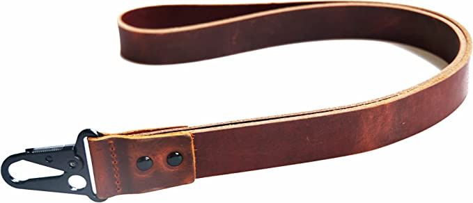 Jeereal Rustic Leather Necklace Lanyard neck strap Key Holder Badge Holder | Amazon (US)