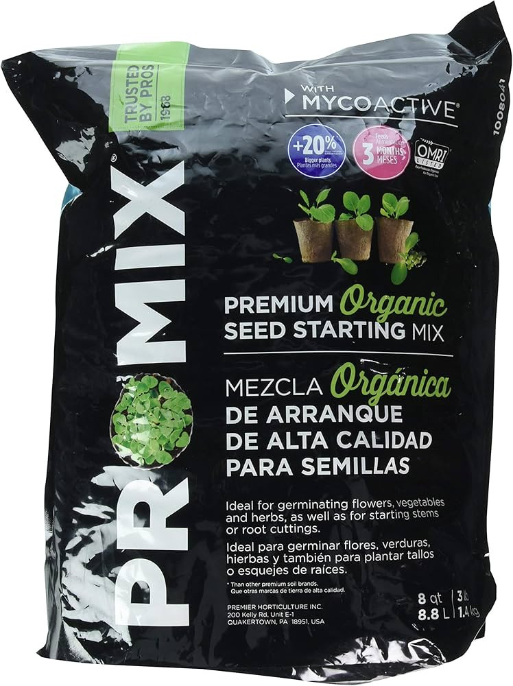 Premier Horticulture 1008041RGCE Organic Seed Starter Mix, 8 Quart | Amazon (CA)