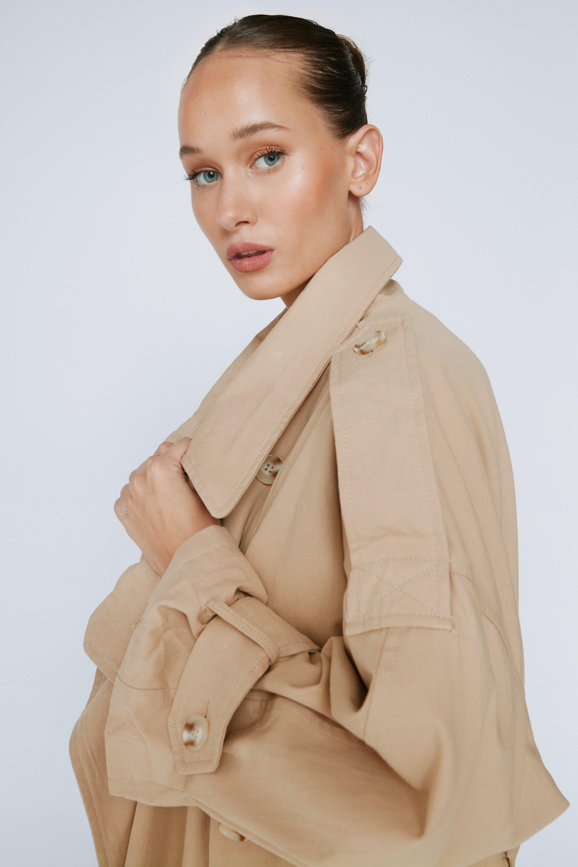 Petite Oversized Trench Coat | Nasty Gal (US)