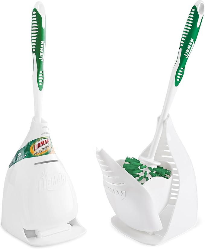 Libman Designer Bowl Brush and Caddy - 2 Pack - Toilet Brush and Holder Set, Non-Scratch, Bathroo... | Amazon (US)
