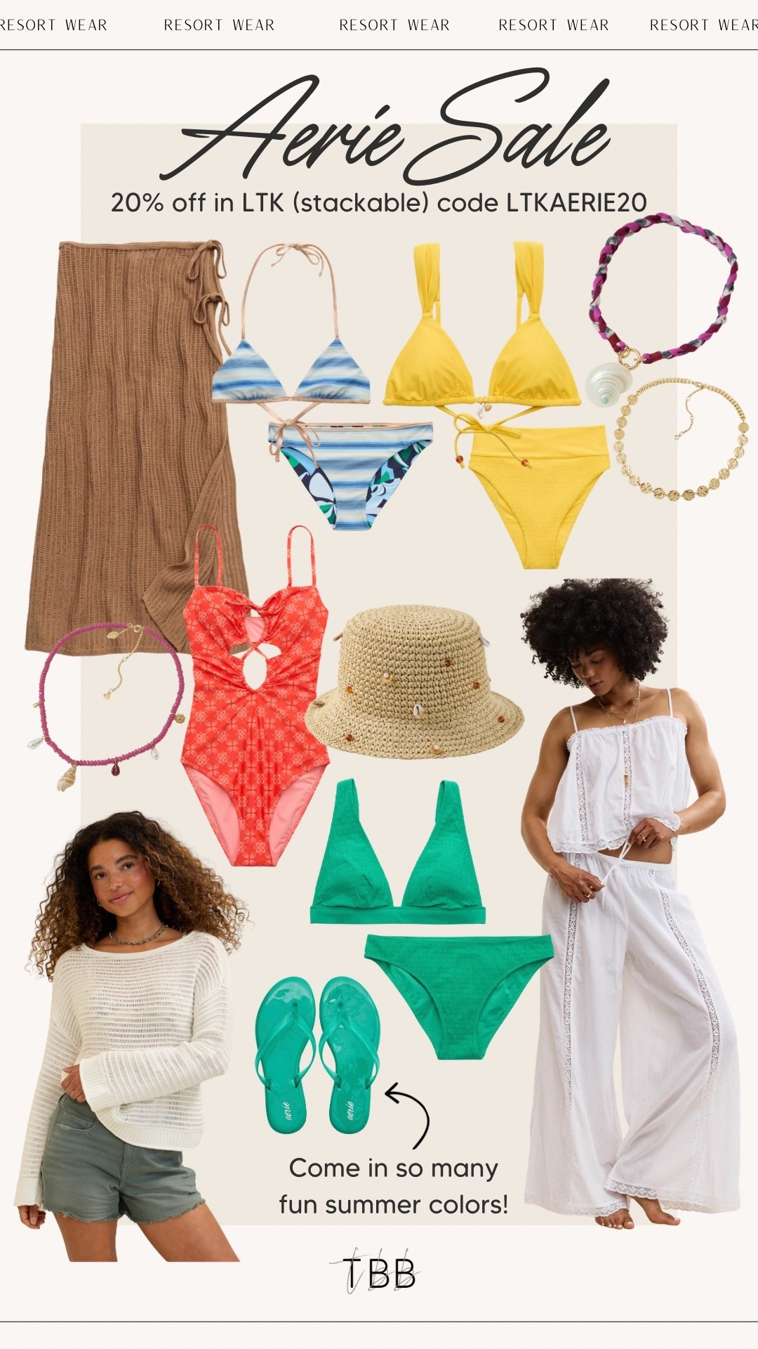 Resort wear & beach picks from the @Aerie sale 🤍 use code LTKAERIE20 for an extra 20% off (stackable!)

#LTKSaleAlert #LTKxAerie #LTKTravel